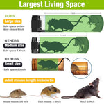 HASTHIP® Mouse Trap Snap Combo 12.6 Inches Transparent Rat Quick Response Live Catcher Humane Catch-and-Release Reusable for Kitchen 2PCS