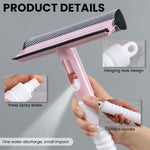 HASTHIP Glass Cleaner Wiper for Windows and Mirrors with 3 in 1 Spray Bottle | Compact Portable Design