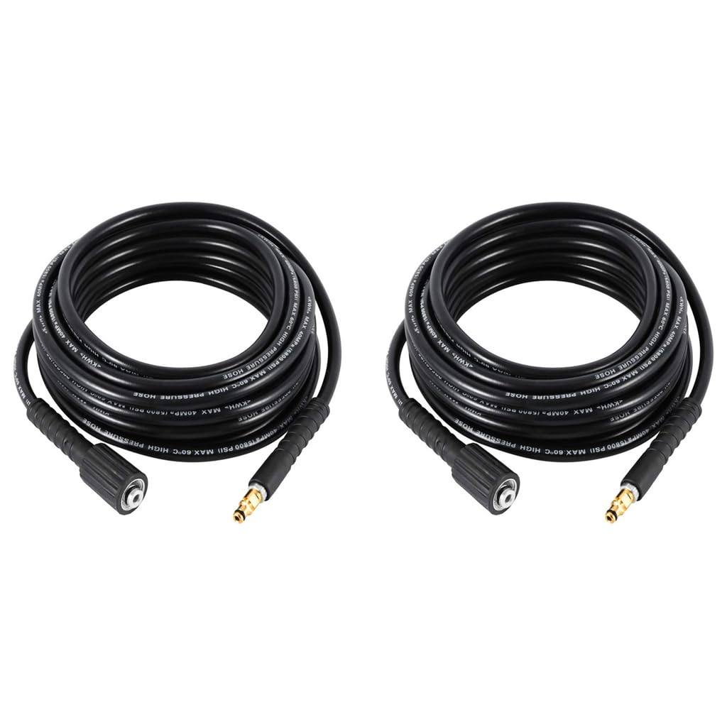 HASTHIP Pressure Washer Hose 6m 5800 PSI for Car Cleaning with PVC Material | 2PCS Set