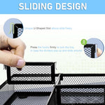 HASTHIP® Drawer Organizer, Metal Mesh Desk Drawer Dividers with 6 Adjustable Compartments, Desk Drawer Organizer Trays Universal Storage Organizer Tray for Office, Kitchen, Bathroom, Makeup, Vanity