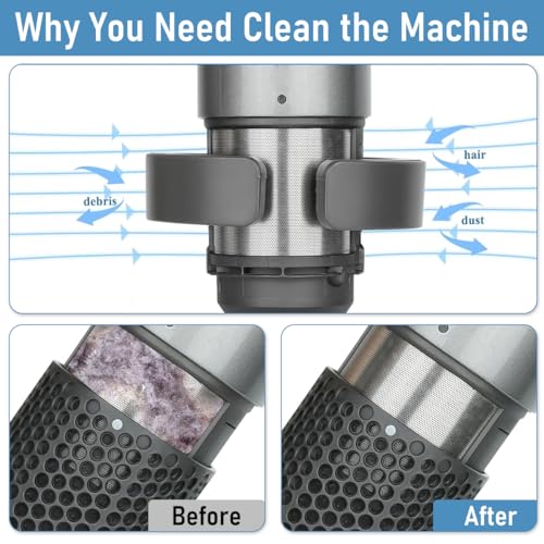 HASTHIP® Filter Cleaning Brush Accessory for Dyson Airwrap Styler HS01 HS05, Filter Cleaning Brush Attachments Part, Easy Cleaning Tool for Dyson Airwrap Styler (Parts Only)