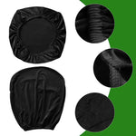 HASTHIP Office Chair Cover 2 Piece Set with Elastic Edge Velvet Fabric in Black | Washable Slipcovers for Seat and Backrest