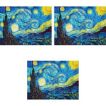 HASTHIP® Diamond Painting Kit 5D The Starry Night by Master Van Gogh Rhinestone Extremely Shiny Art Abstract Style Room Decoration 30cm x 40cm 3 PCS