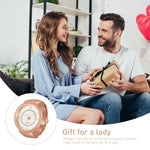 HASTHIP® Ring Watch for Women Stylish Mini Finger Watch for Women Stretchy Band Deluxe Watch Ring with Gift Box Jewellery Accessories Gift for Women, Girls, Wife, Girlfriend - Rose Golden