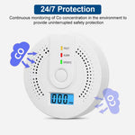 HASTHIP Carbon Monoxide Detector with LCD Display and 85dB Alarm | Advanced Sensor
