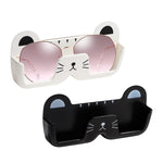 HASTHIP Sunglass Organizer Wall for Entryway and Bedroom featuring 2PCS Cat-Shaped Holders