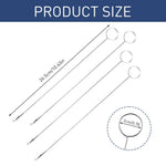 HASTHIP Sewing Loop Turner Hook for Fabric Tubes featuring Latch Tongue Lock | 4 pcs 10.4 in Stainless Steel Tools