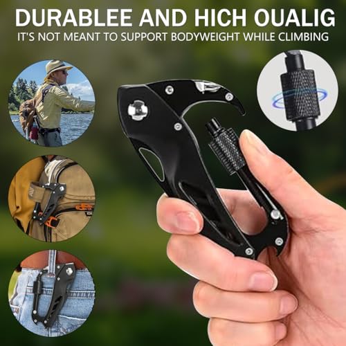 HASTHIP® Multifunctional Carabiner Duty Stainless Steel Carabiner, Portable Multi Tool, Multi tool for Climbing, Camping, Cycling, Hiking