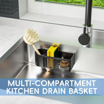 HASTHIP Kitchen Drain Basket for Sink Organization with Ventilated Compartments 7.9x2.9x2.8 in