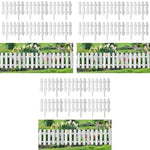 HASTHIP® 18PCS Garden Fence Outdoor Border 50x30cm Connectable Plant Partition Fences Decorative White PVC Decor for Flower Bed Green House Porch