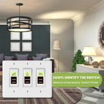 HASTHIP Switch Board Stickers for Home with Glow in Dark Labels | 35 Piece Self Adhesive Set