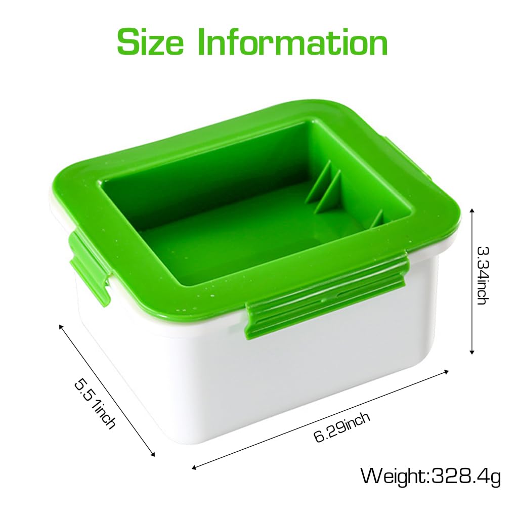HASTHIP® Tofu Press Drainer Water Remover Food Grade Making Tools Homemade Quick Excessive Removal Easy for Within 4.5x3.78x1.77 inch Dish Washer Safe 3PCS