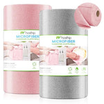HASTHIP® 100Pcs Microfiber Cleaning Cloth Roll Pre-Cut Tear Away Highly Absorbent Kitchen Towels Multipurpose Cleaning Cloths for Spills Streak-Free Surfaces Reusable Dusting Cloth for Home
