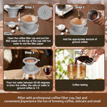 HASTHIP® Reusable Silicone Pour Over Coffee Dripper,Paperless Coffee Filter for Camping,Hiking Travel Home Office Dishwasher Safe Portable Maker with Carabiner
