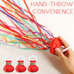 HASTHIP® 10Pcs Red Hand Throw Confetti Paper Streamers,Pull Ring Ribbon Pull Flower Spray For Anniversary,Party Popper for Celebration and Party Birthday Decor Supplies Decor
