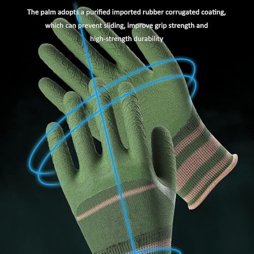 HASTHIP Gardening Gloves for Men and Women with Anti Slip Rubber Coating | 3 Pairs Waterproof and Safe Hand Protection