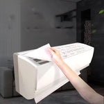 HASTHIP® 10 Sheet Air Conditioner Dust Covers for Split Air Conditioner, Non-woven Fabric Ventilated Air Contioner Top Cover Sheet with Self Adhesive Tabs, Air Conditioner Protective Covers, 20x80cm