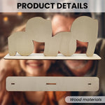 HASTHIP Wooden Photo Frame for Desk Display with 4 Photo Collage and Stand | 12.5x5.5 in Gift for Dad
