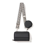 HASTHIP® Women Bag with Purse Bags Small PU Crossbody Phone Pouch Card Bags Print Nylon Webbing Shoulder Strap Compact Casual Phone Sling Bag for Woman