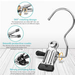 HASTHIP® ZIBUYU 20 Pack No-Trace Rubberized Cloth Clips with Hooks, Multi-Purpose Drying Clips for Towels, Socks, Baby & Adult Garments, Strong Plastic Laundry Pegs for Indoor & Outdoor Use