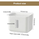 HASTHIP Tissue Paper Holder for Bathroom and Kitchen featuring Waterproof Wall Mount Design | White