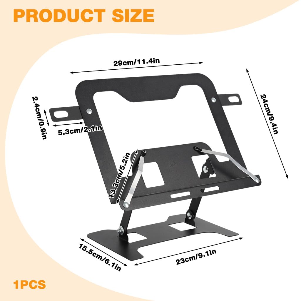 HASTHIP Adjustable Metal Book Stand with Page Clips, Foldable Reading Holder