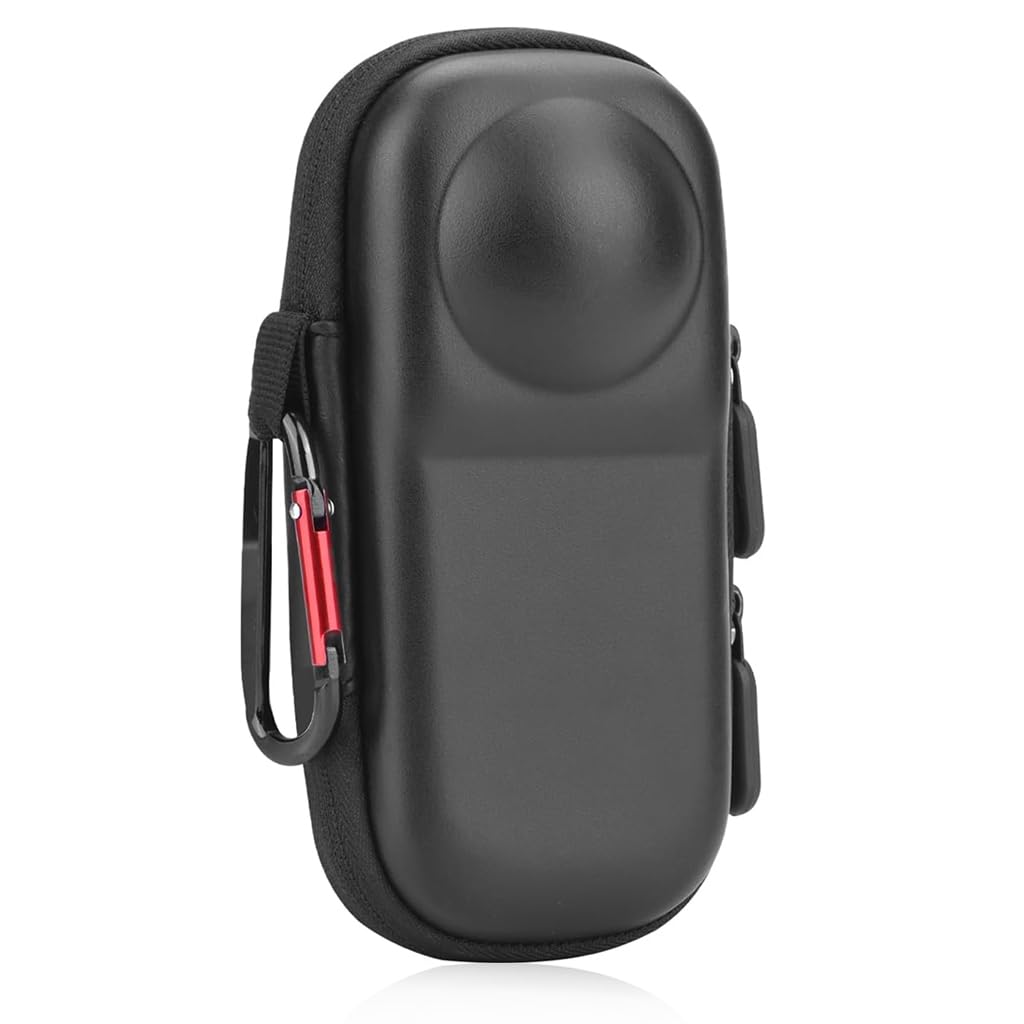 HASTHIP® Funda de transporte para Insta360 X4 X5,carcasa rígida impermeable EVA portátil,bolso protector de viaje con mosquetón y almacenamiento personalizado para cámara acción y