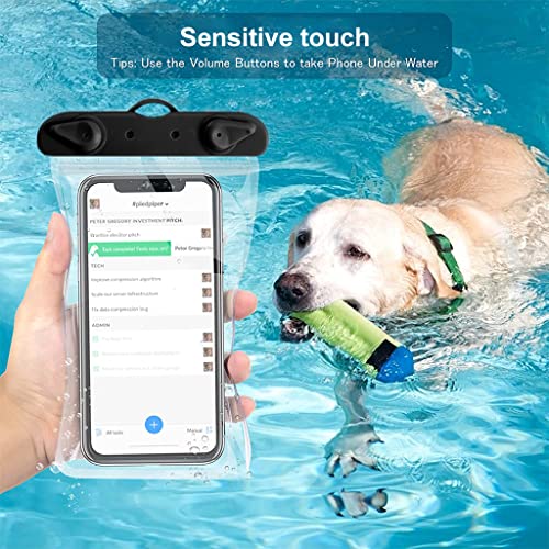 HASTHIP® Waterproof Mobile Pouch,Waterproof Pouch for Mobile Phone,Cover with Lanyard IPX8 PVC Touch Screen Underwater Phone for 6.9"& Below iPhone Samsung Pixel Mi Moto