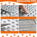 HASTHIP® 6Pcs Pet Cage Mat for Dog/Cat/Rabbit, Plastic Pet Flooring Mat Cat Cage Mats Dog Litter Catcher Pads, Waterproof Non-Slip Floor Mats for Cats Dogs Bunny Easy to Clean Cage Pads (1Pcs 30*30CM)