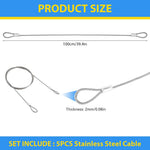 HASTHIP Hanging Pots Wire Ropes for Plants featuring Loop-Ended Design and 3.3ft Steel Cables