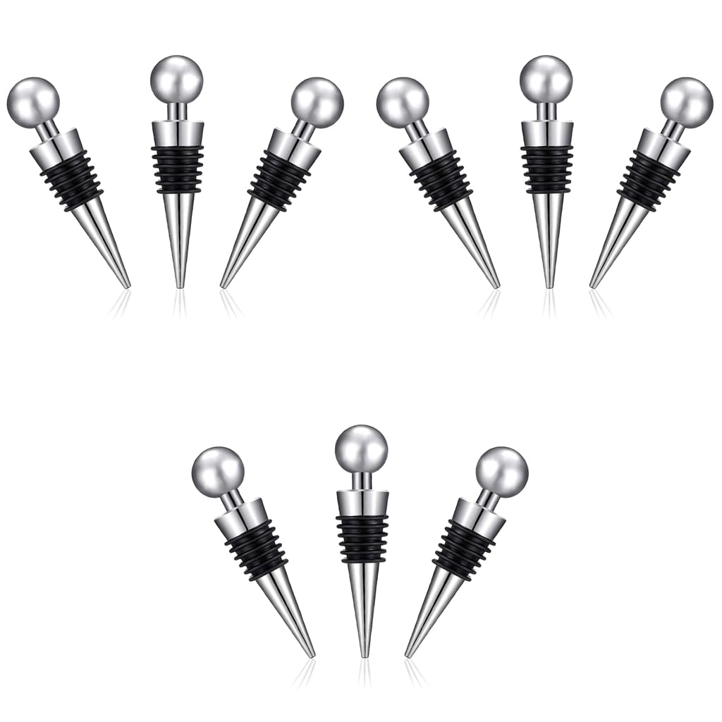 HASTHIP Wine Stoppers for Wine and Champagne Bottles featuring Easy Pull Seal 3 Pieces 9cm Size