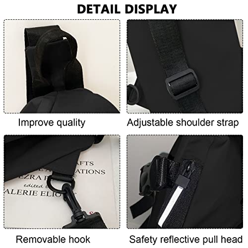 HASTHIP® Crossbody Bag for Men Women with 3Pcs Badges