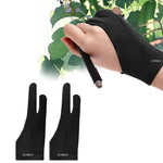 HASTHIP® ZORBES 1 par de Guantes de Artista, Guante de Dibujo para Tableta, rechazo de Palma, Guante gráfico para iPad, Arte Digital, Dos Dedos de Lycra para wacom