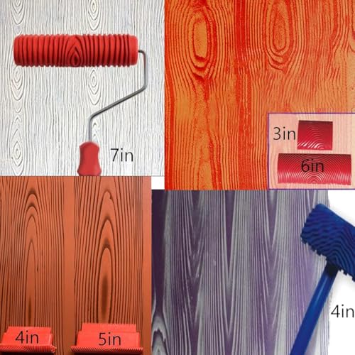 HASTHIP® 6Pcs Paint Roller Tool Kit Spiral Grain Paint Rol