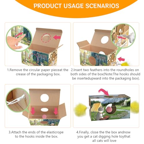 HASTHIP® Cat Toy, Fun Tumbler Feather Toy