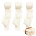 HASTHIP Chiffon Ribbon Set for Wedding and DIY Crafts featuring 3 Rolls 1.5in x 7yd Beige