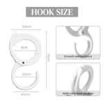 HASTHIP Utility S Hooks for Bike and Household Use with Adjustable Open Loop | 20pcs Plastic Snap-on Design