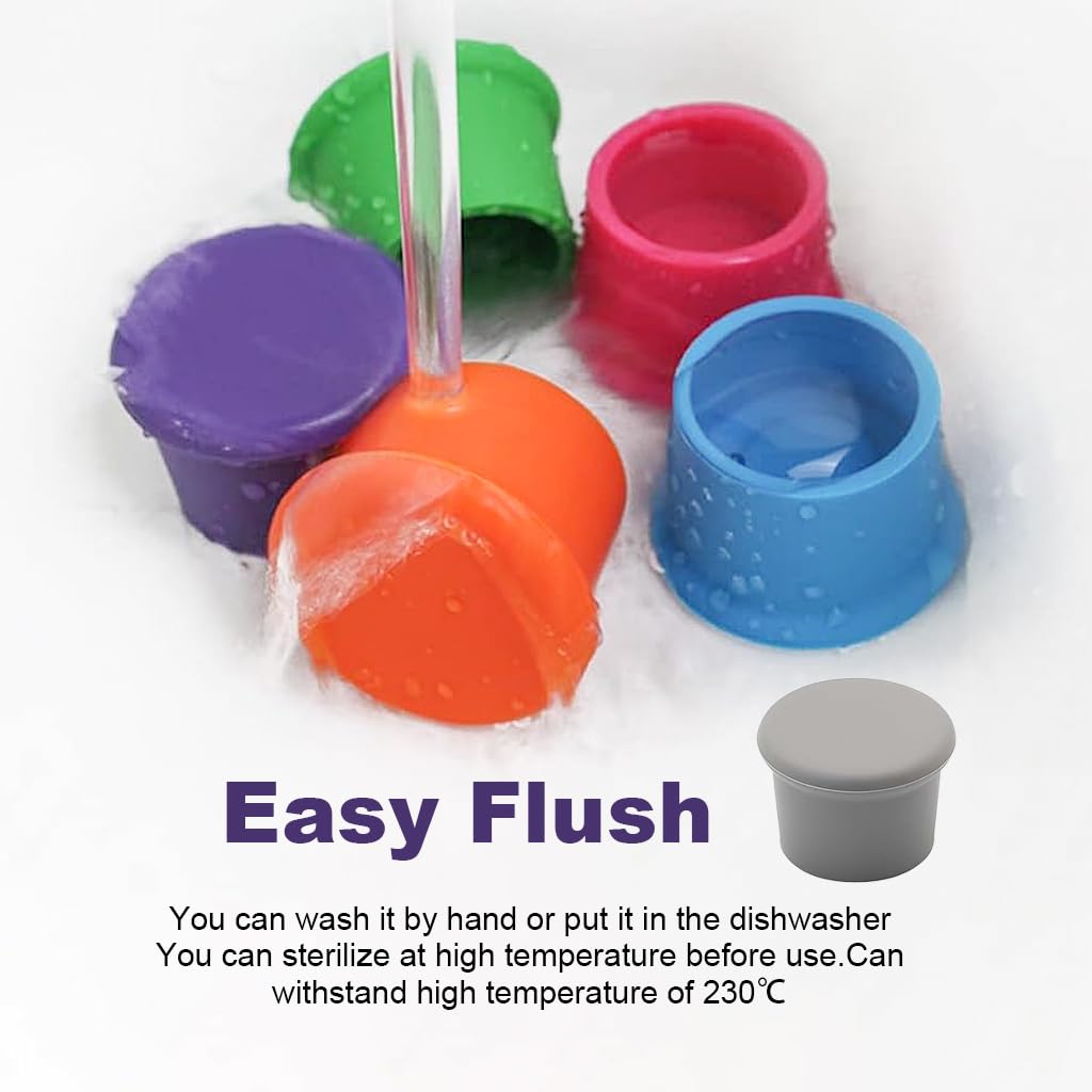 HASTHIP Silicone Wine Stoppers for Bottles with Secure Airtight Seal | 6Pcs Food‑Grade Caps