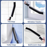 HASTHIP Gap Cleaning Brush Set for Kitchen and Bathroom with 11pcs Curved and Grout Brushes