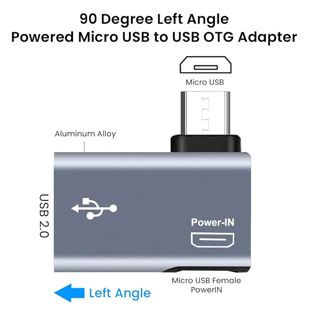 HASTHIP® Fixwal Micro USB to USB Adapter OTG Cable,Powered Micro to OTG Adapter for Fire TV Stick 4K,Android Phone Tablet Camera Card Reader Keyboard Flash Drive and More Host