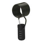 HASTHIP Metal Coil Cable Lock for Bike and Luggage featuring 1.2m Cable and 4 Digit Combo | Keyless Portable Security