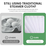 HASTHIP® 5Pcs Non stick Silicone Steamer Liners Mesh Mat Pad, Steamed Buns Dumplings Baking Pastry Dim Sum Mesh Mat Pad for Steamer, Airfryer, Reuseable