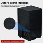 HASTHIP® Dust Cover For Xbox Series X Console, Black Durable Waterproof 1680D Oxford Cloth Dust Proof Cover With USB Port Access, Anti-Scratch & Washable Protective Sleeve For Gamers