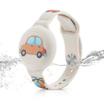 HASTHIP® Kids Air-Tag Bracelet Cartoon Silicone Bracelet 9 Inches Adjustable Wrist Band for AirTag, Anti-Lost AirTag Bracelet Waterproof Full Cover Protection Silicone Cover for AirTag