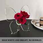 HASTHIP Clear Acrylic Butterfly Vase for Home and Office Decor | Hydroponic Flower Display