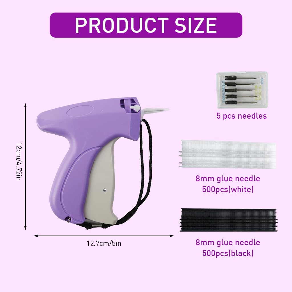HASTHIP® Quick Clothing Fixer, Tag Gun, Clothing Stitch Gun 2024 Quick Clothing Fixer Stitch Gun for Clothes Quick Tailoring Sewing Gun (6 Needles, 1000 Glue Needles)