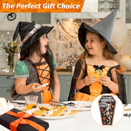 HASTHIP® Coffin letterboard Ghost Halloween Figure with Wooden Frame Halloween Supplies and Decorations for Home Office