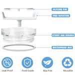 HASTHIP 40 oz Tumbler Lid Replacement for Stanley Cup with Straw Hole and Spill Proof Seal | 2 Pack Clear BPA Free Covers