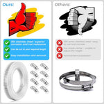 HASTHIP® 13.3ft Cuttable Hose Clamp Roll with 8 Bolt Attachments, 304 Stainless Stee Adjustable House Clamp Assortment Kit Worm Gear Band Hose Clamps Screw Clamps Duct Pipe Metal Clamp Strapping