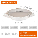 HASTHIP Bathroom Organizer for Corner Storage with No Drill Installation and ABS Shelves | Pack of 2 Space Saver for Modern Washroom Décor